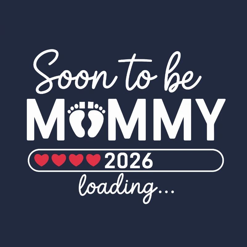 Bientôt maman 2026– T-shirt pour bébé Loading Bar