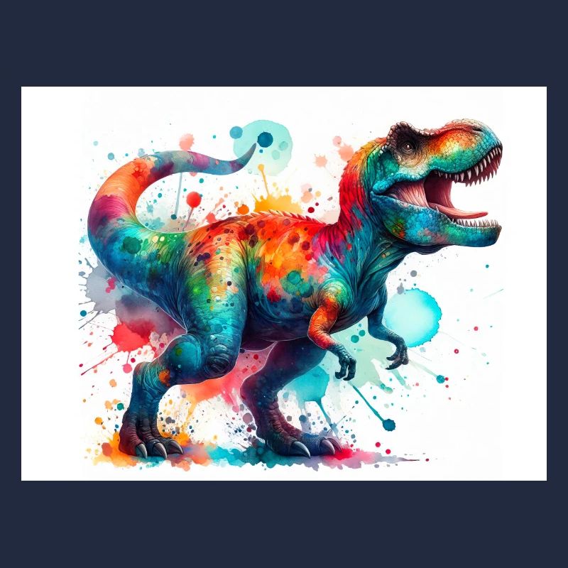 Dinosaure à l’aquarelle