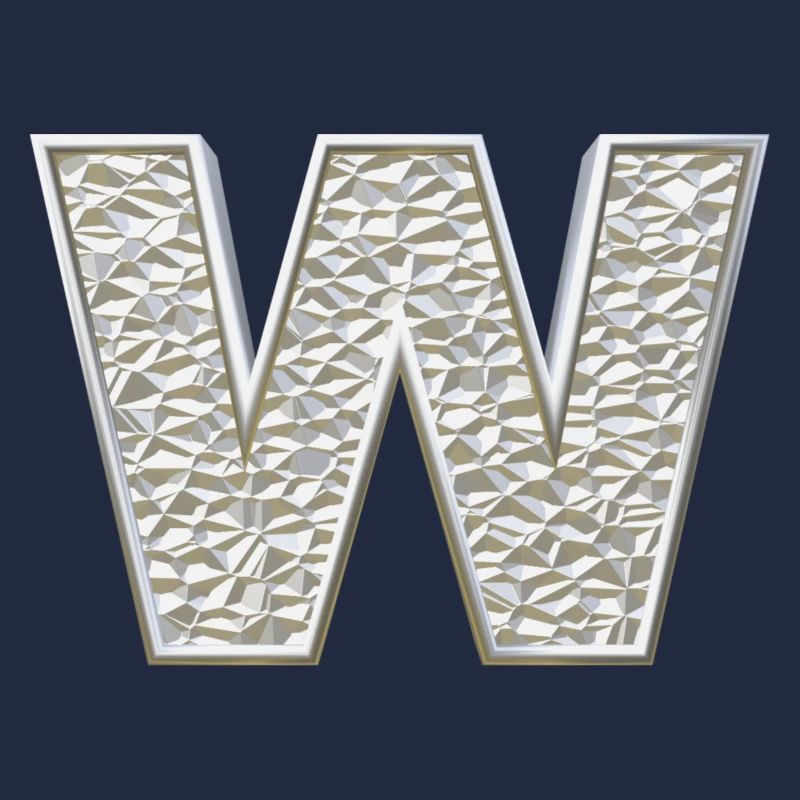 W, letter, initial, monogram,