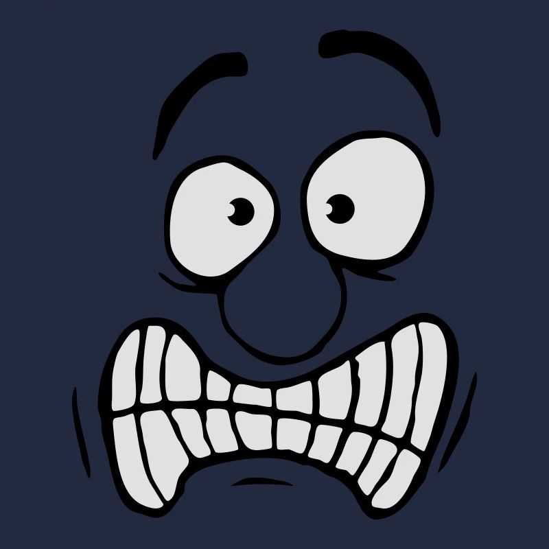 Insecure Anxious Comic Cartoon Face