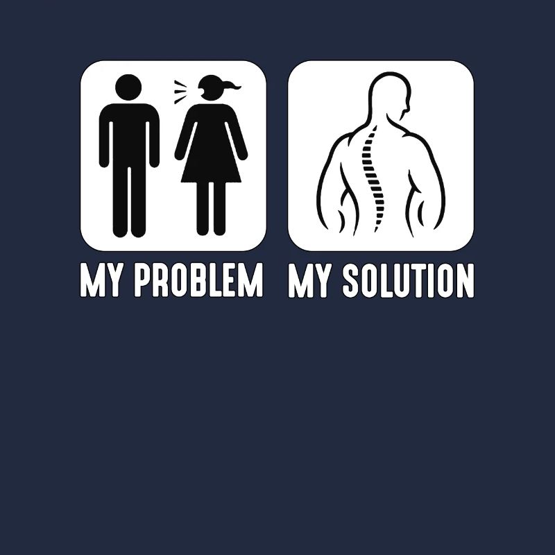 Chiropractor My Problem My Solution Pictogram Dad