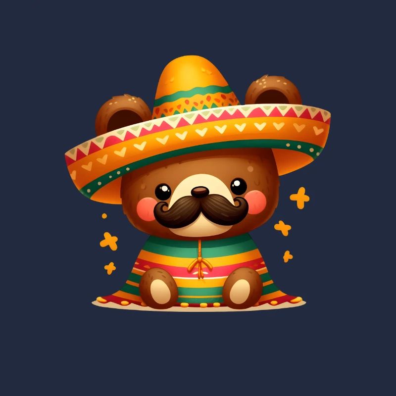 Cinco de Mayo Bär mit Schnurrbart