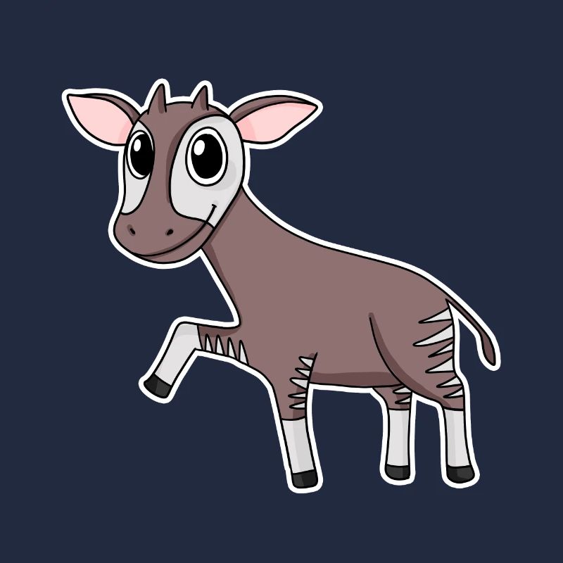 Okapi forest giraffe motif