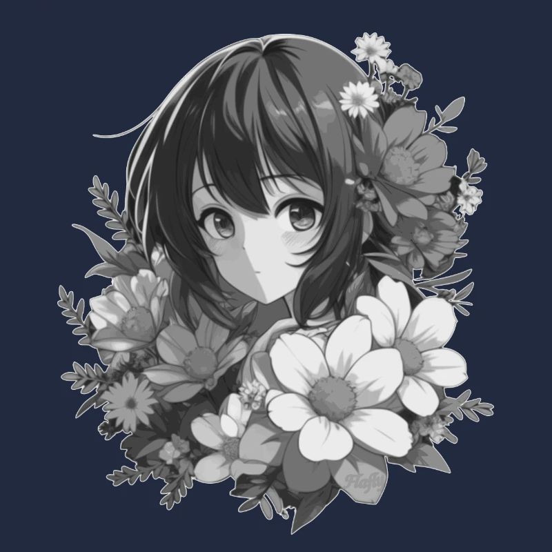 Mädchen mit Blumen 🌸 - 2