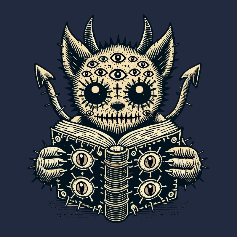 Goth Cat Devilish Demons Cat Horror Cat