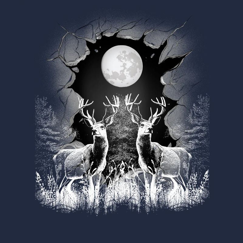 mystical deer roebuck reindeer wild deer nature