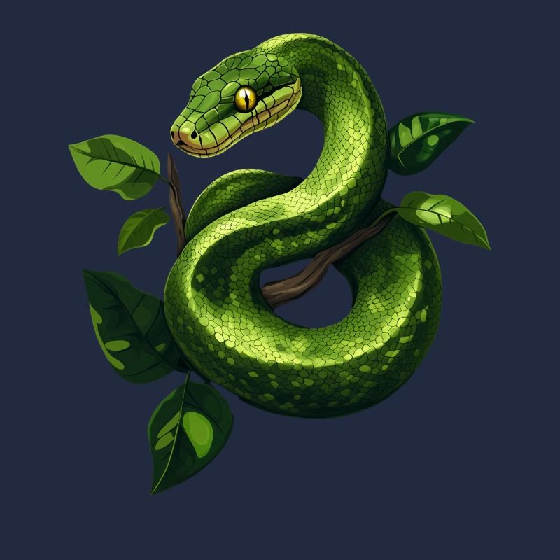 Arbre vert Python Serpents Amoureux Terrarium