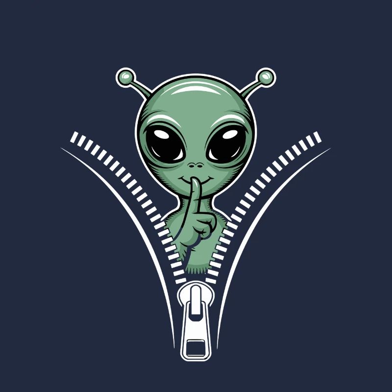 Drôle d’extraterrestre avec conception de fermeture éclair