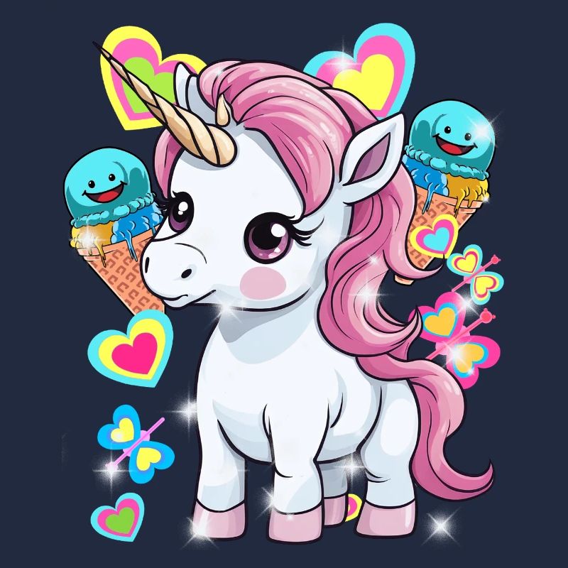 Einhorn Kinder Mädchen Jungen Eis Eiskrem