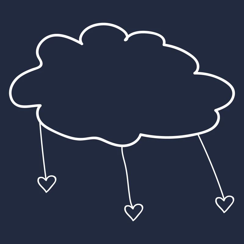 Cloud avec des coeurs