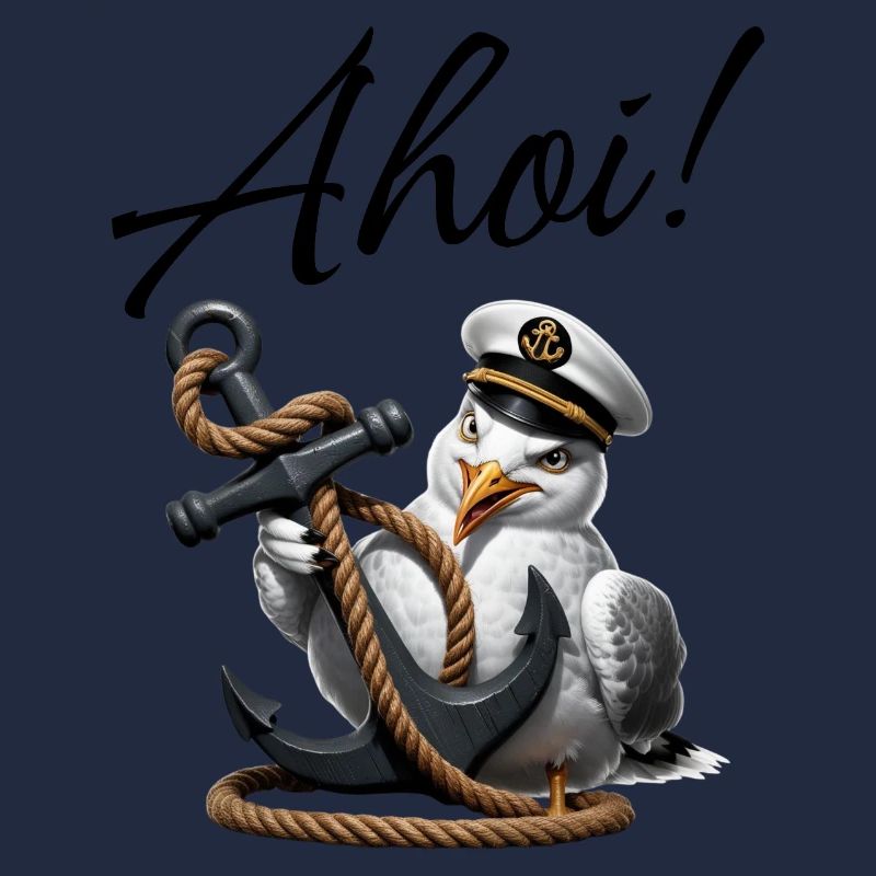 Ohé! Drôle de mouette avec ancre