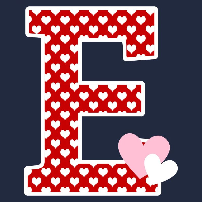 Buchstabe E Herz