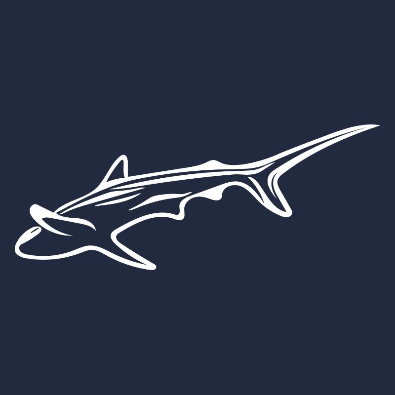 Requin élégant dans le courant de dérive