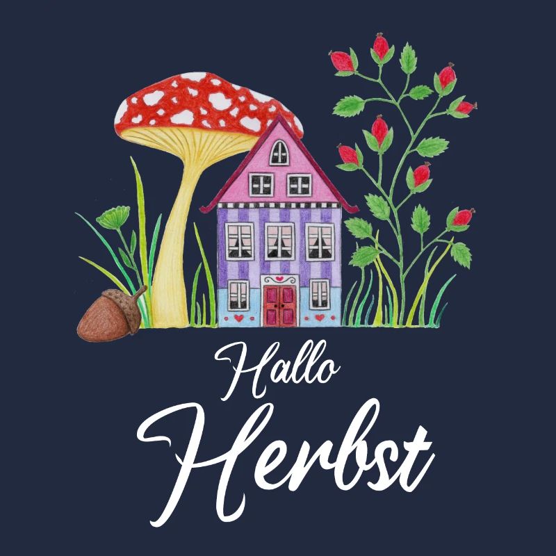 Hello Autumn Toadstool Dwarf House Autumnal