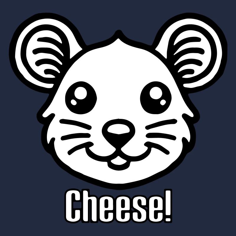 Cute looking Mouse - "Cheese" Design