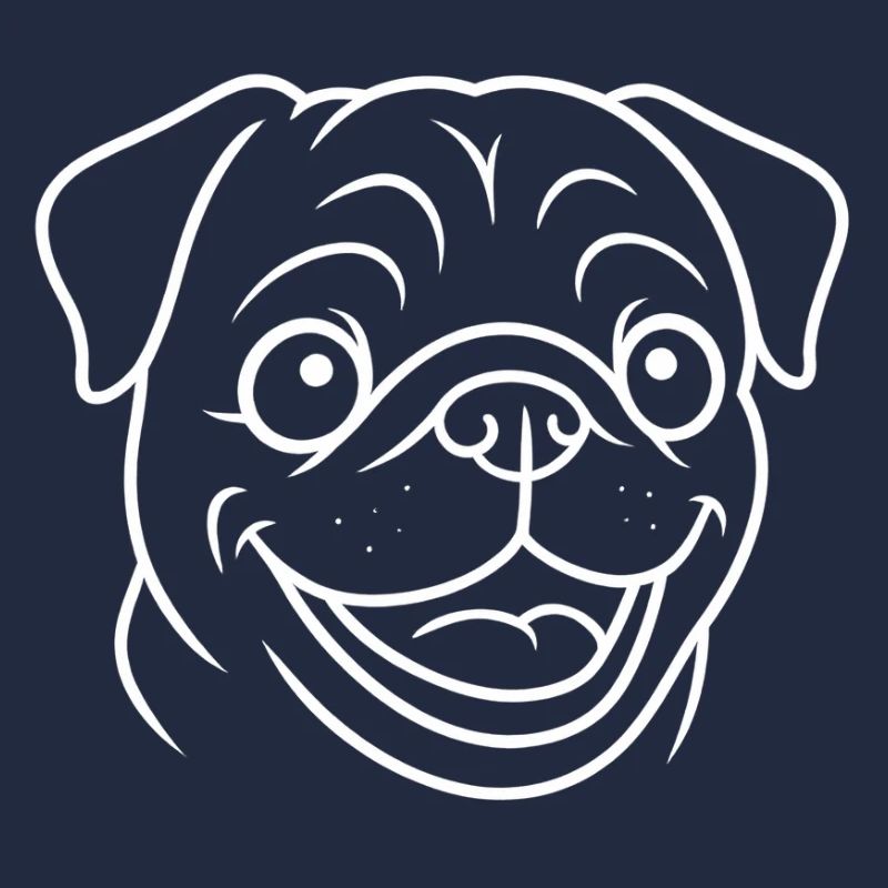 TinyPaws Black & White Edition Mops Style b