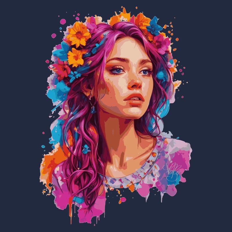 Mädchen mit Blumen 🌸