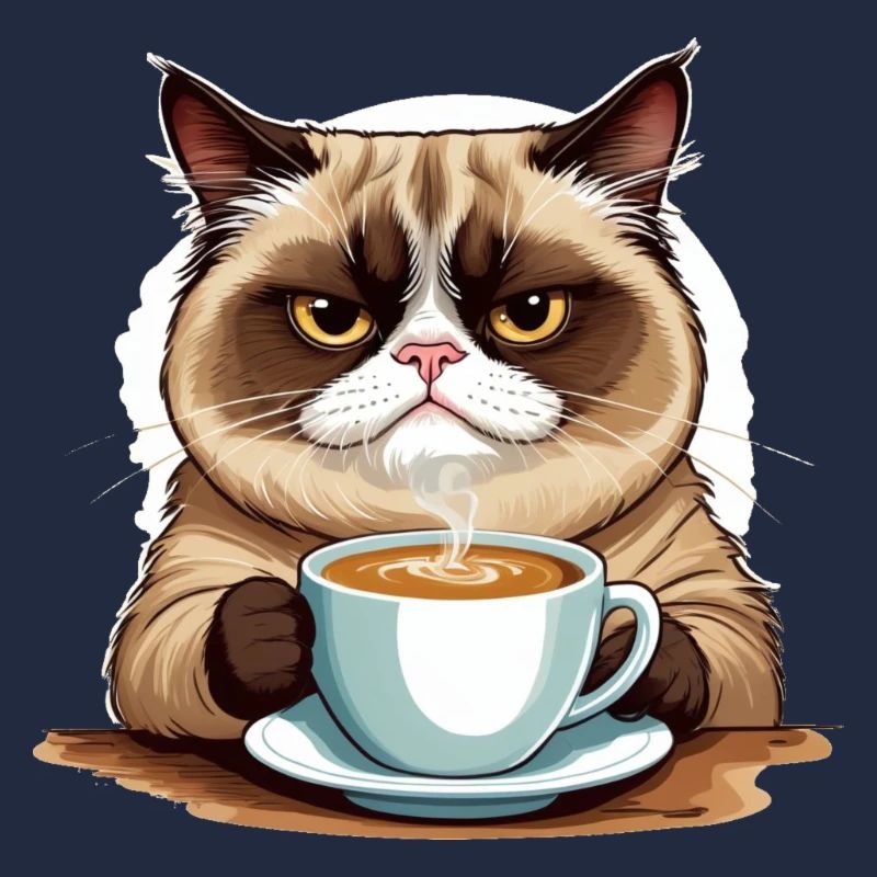 Grumpy Morning Cat