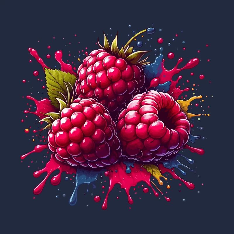 Himbeeren-Farbexplosion