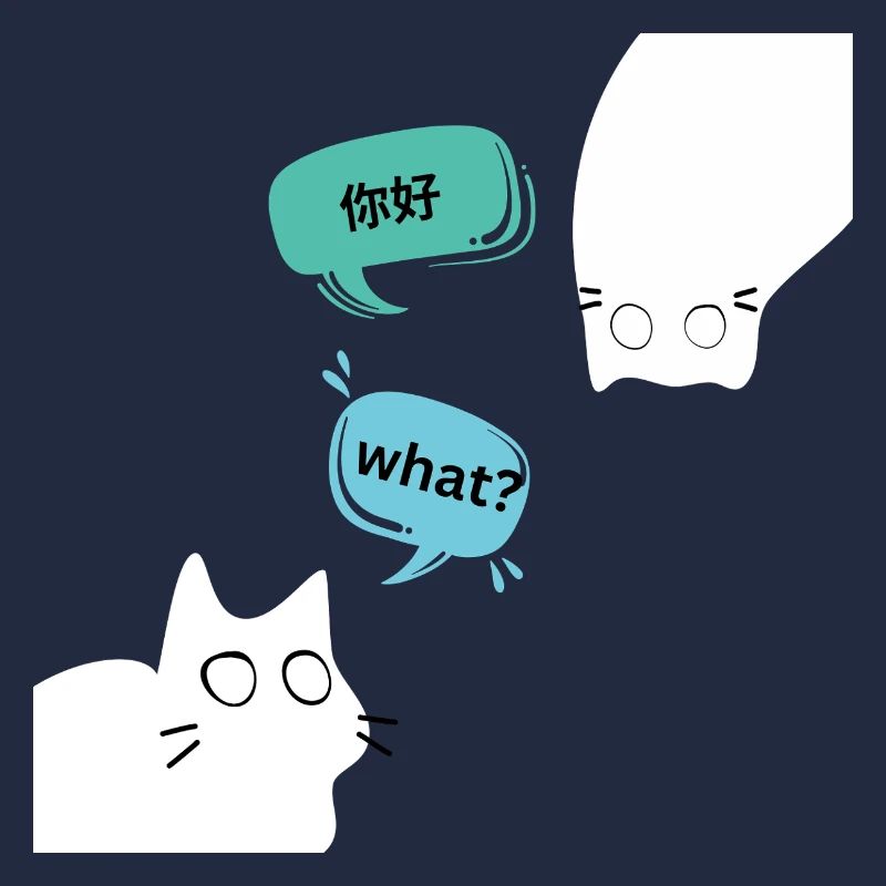 Katzen, die Englisch und Chinesisch sprechen