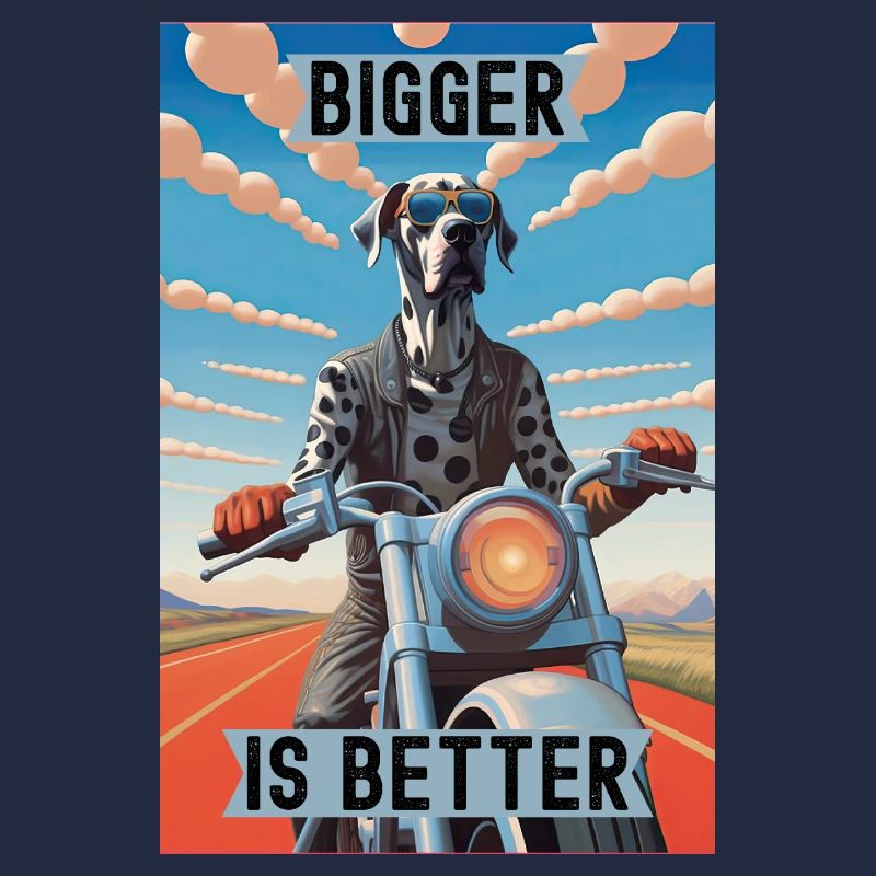 Bigger is Better : Great Dane Riding a Motorcycle