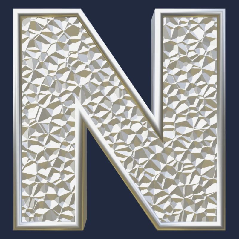 N, letter, letter N, initial, initial N, monogram,