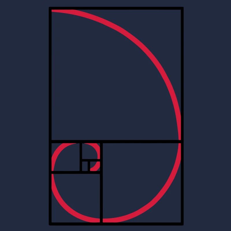 Fibonacci courbe de type ratio or