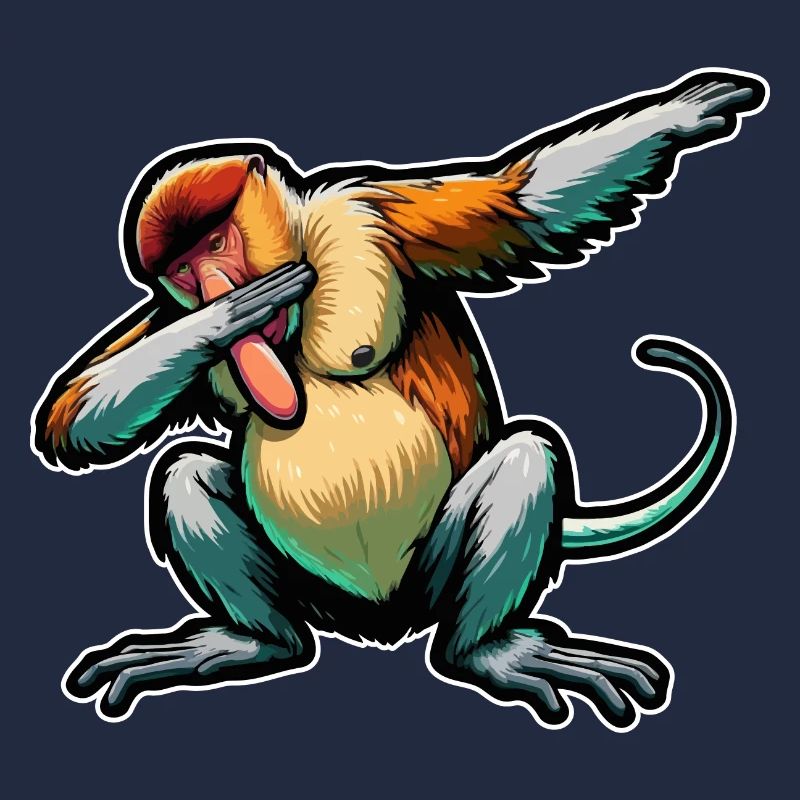 Proboscis Monkey Dabbing Monkey Gift Monkeys