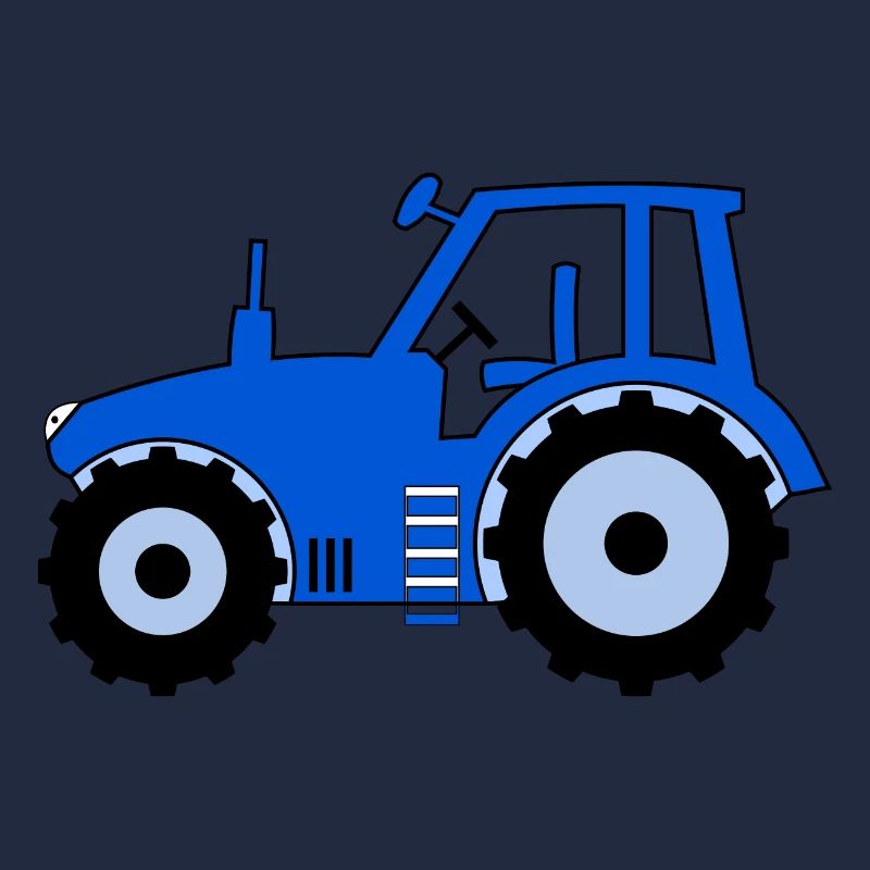 Tracteur bleu