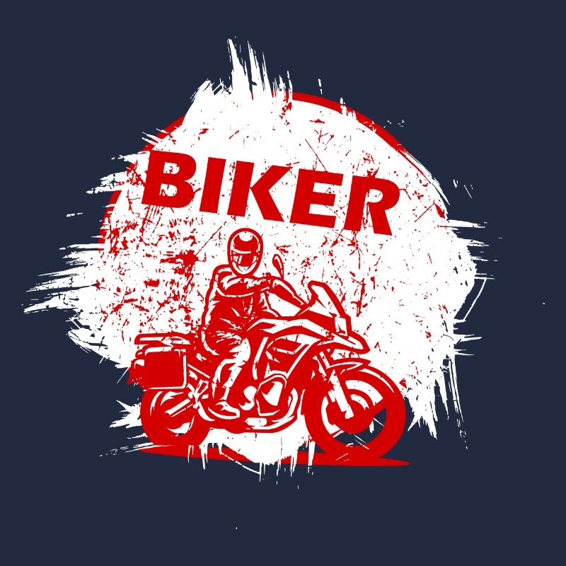 Red Biker Motorrad-Splash-Effekt