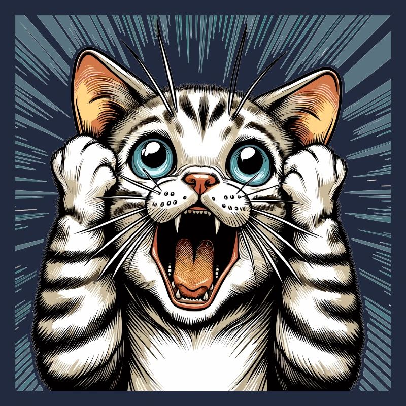 Chat choqué chat chat cadeau