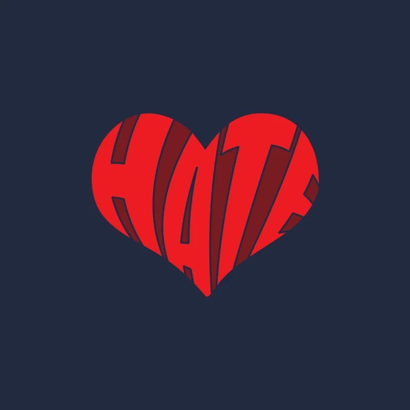 No Hate Dislike Stop Hate Anti Hate