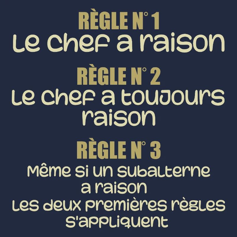 Les regles du chef