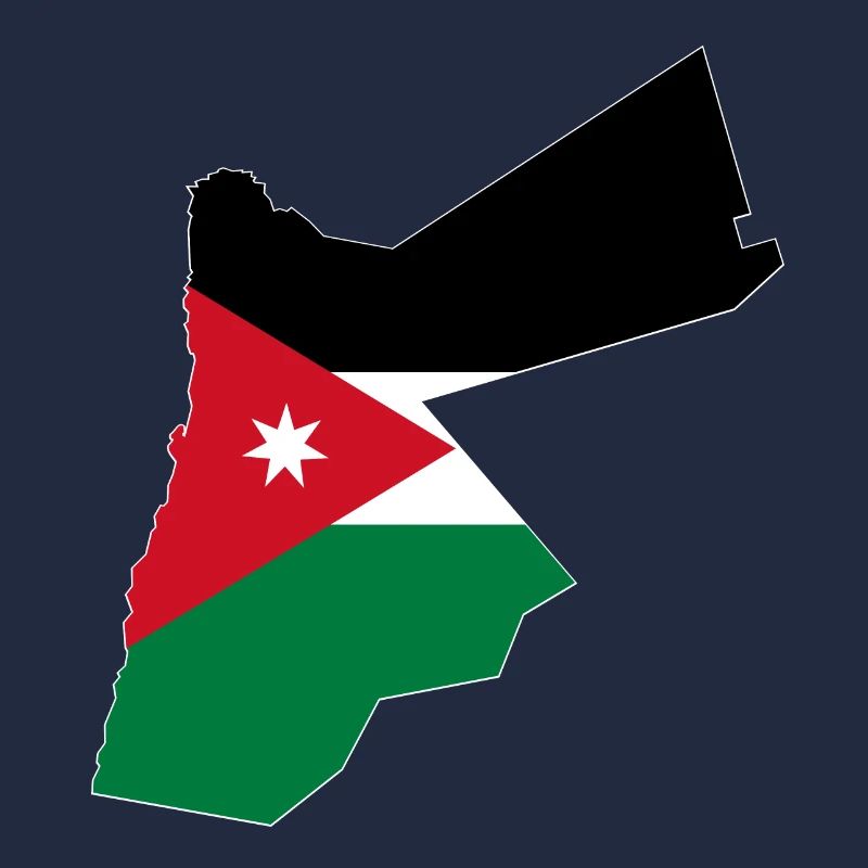 Jordan Flag Map