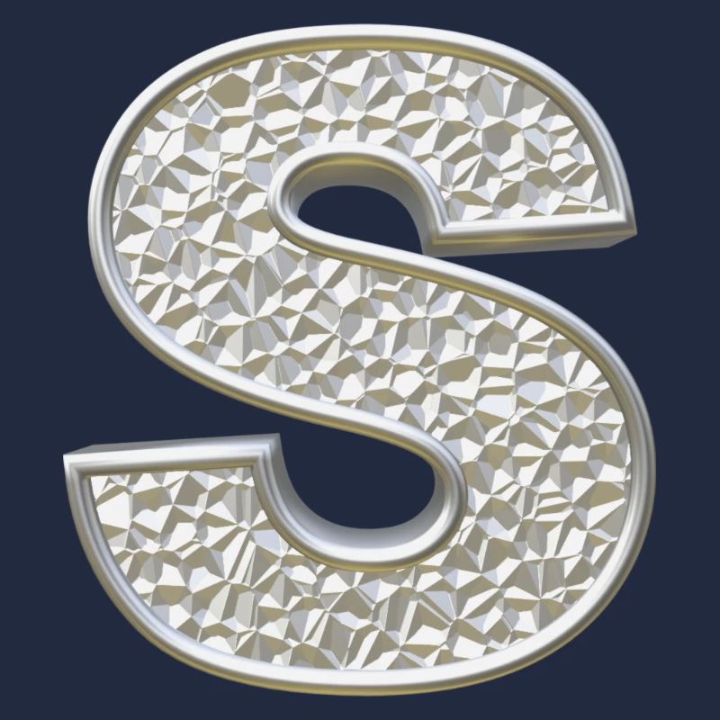 S, letter, initial, monogram,