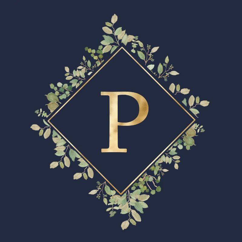 P Monogramm Eukalyptus Kranz