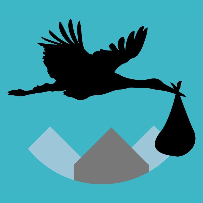 Stork & Baby (Vector)