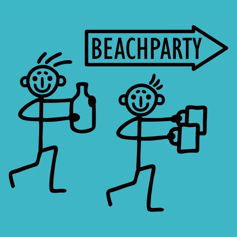 2 Strichmännchen - Beachparty