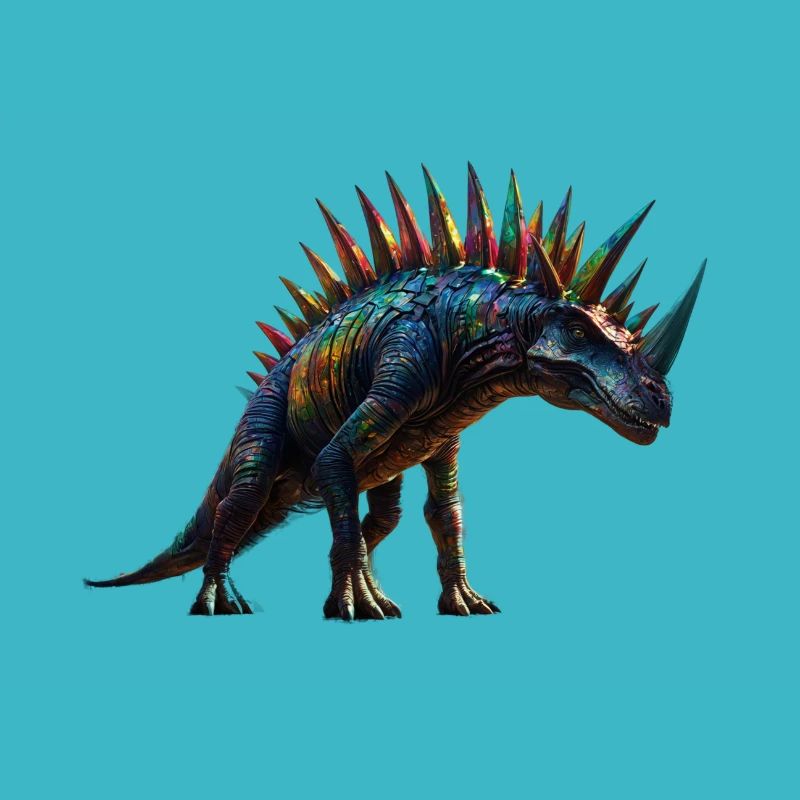 Regenbogenfarbener Dino Punk
