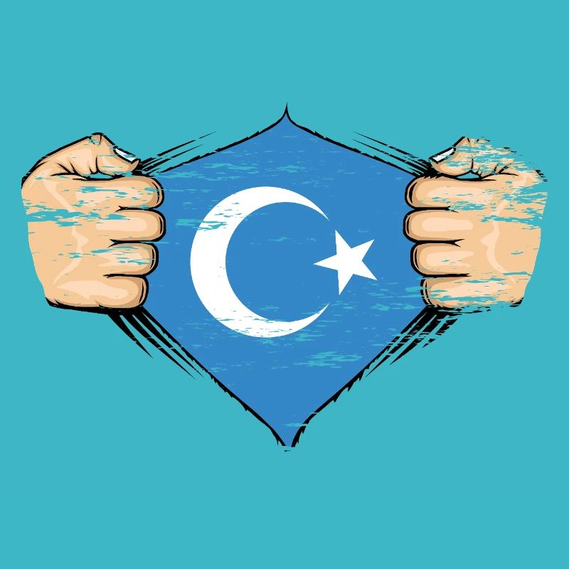 Design de drapeau ouïghour utilisé