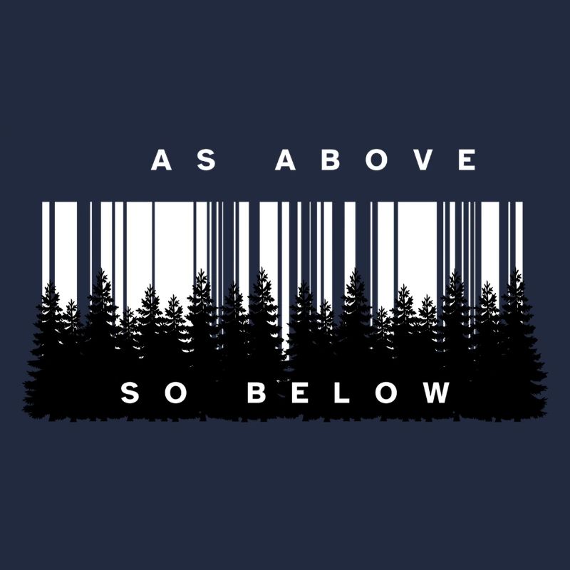 As Above So Below Forest Barcode