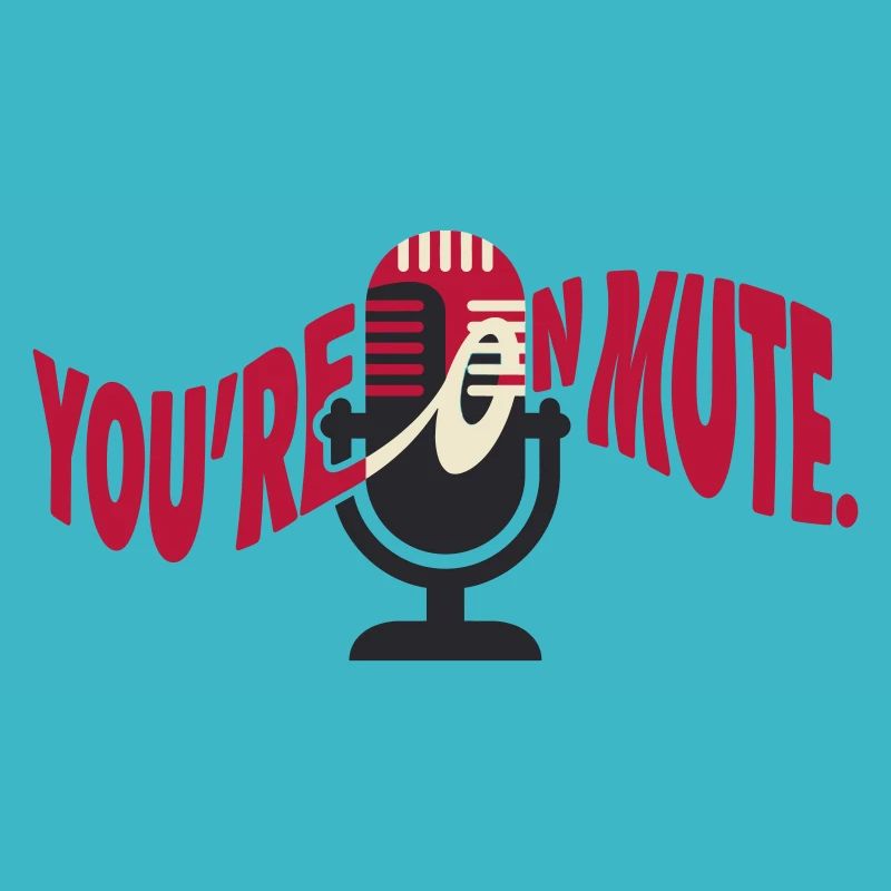 Micro Coupé Humour Visioconférence