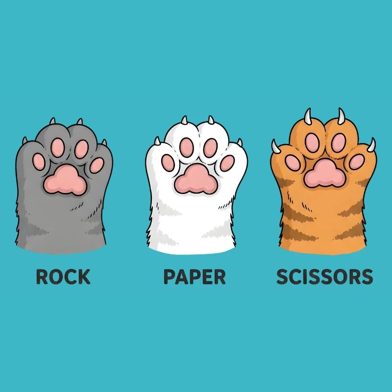 Pattes de chat Ciseaux Pierre Feuille - Jeu amusant