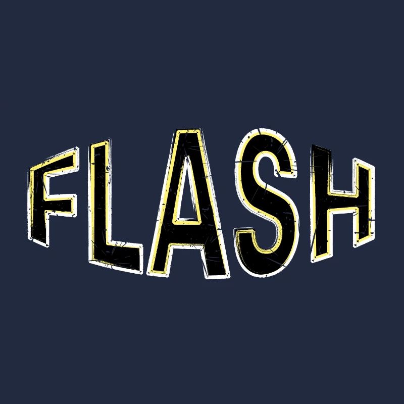 FLASH label with flashes