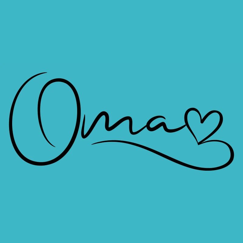 Oma Schrift mit Herz