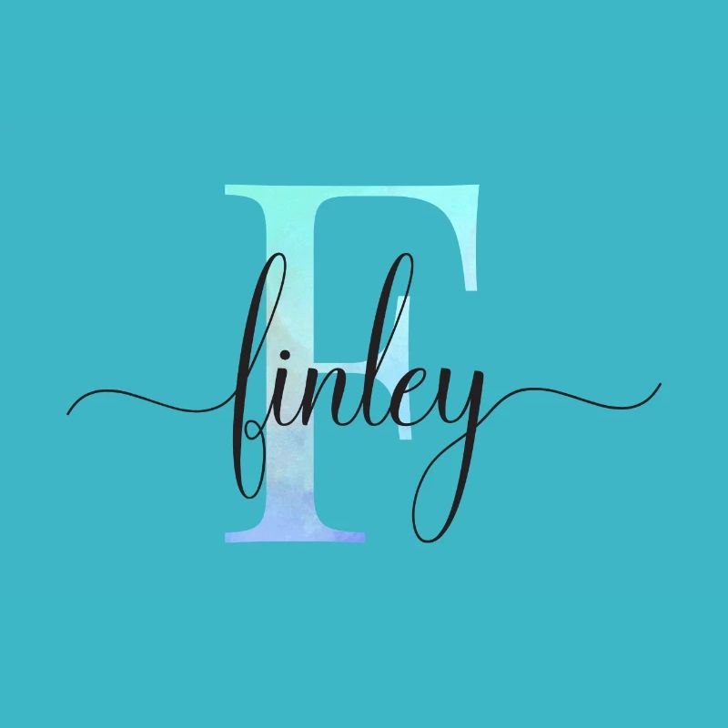 E| Monogramme | Nom | Finley | Aquarelle
