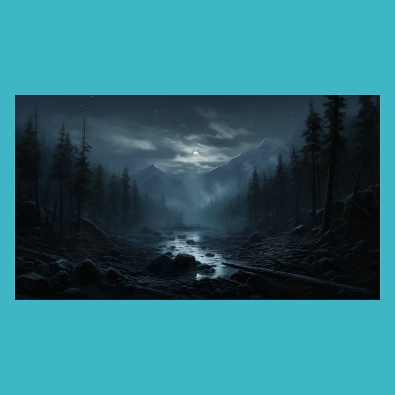 Mountain Scene with a River