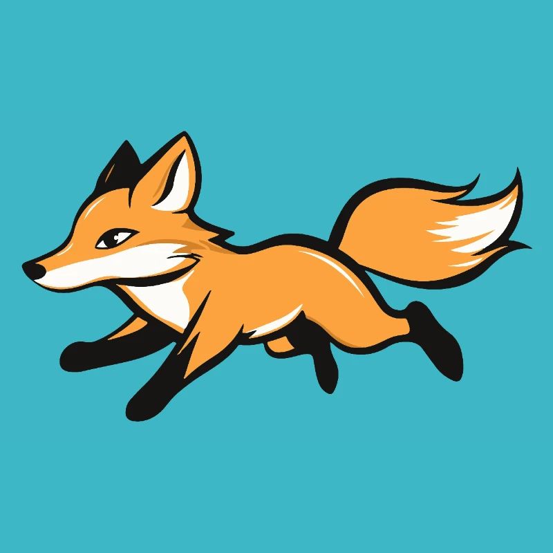 :: A happily running fox ::