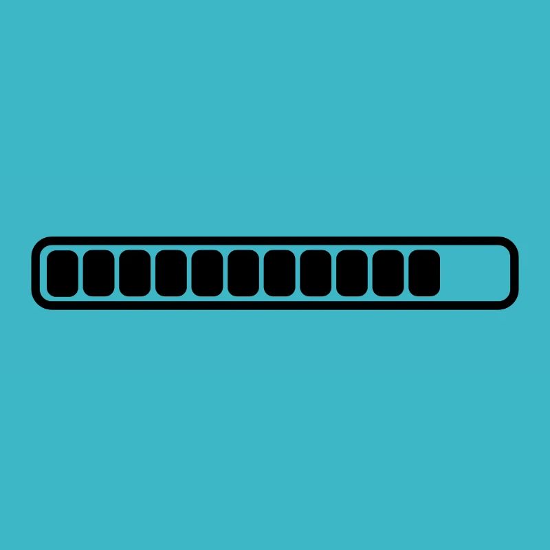 Charging bar battery level Charging indicator almost full symbol