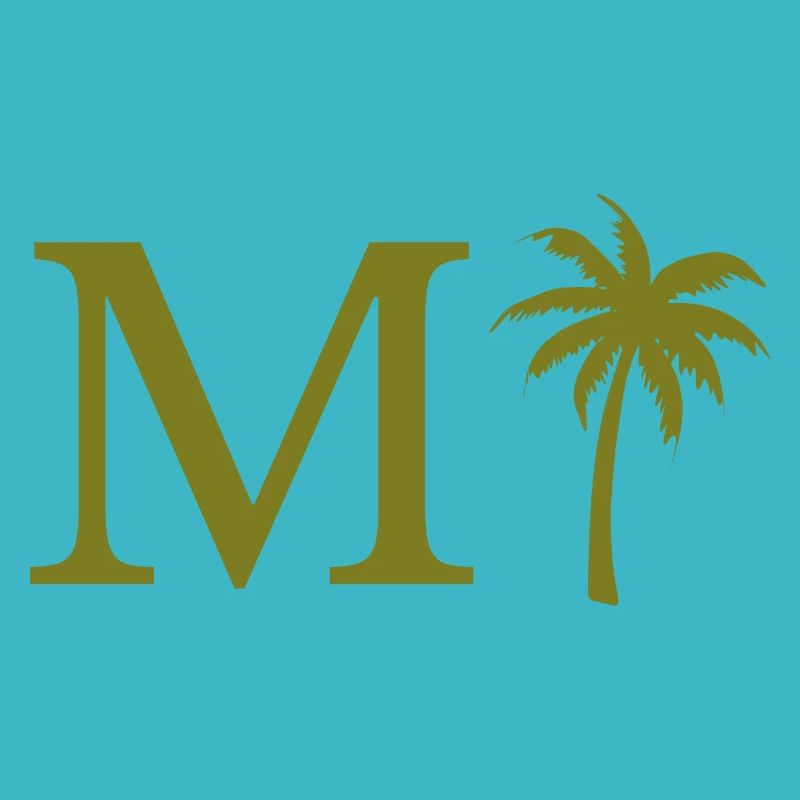 Lettre m vert Palm
